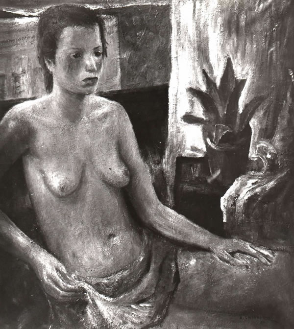 Nudo 1934, olio, Galleria d’ Arte Moderna di Latina (opera  trafugata)